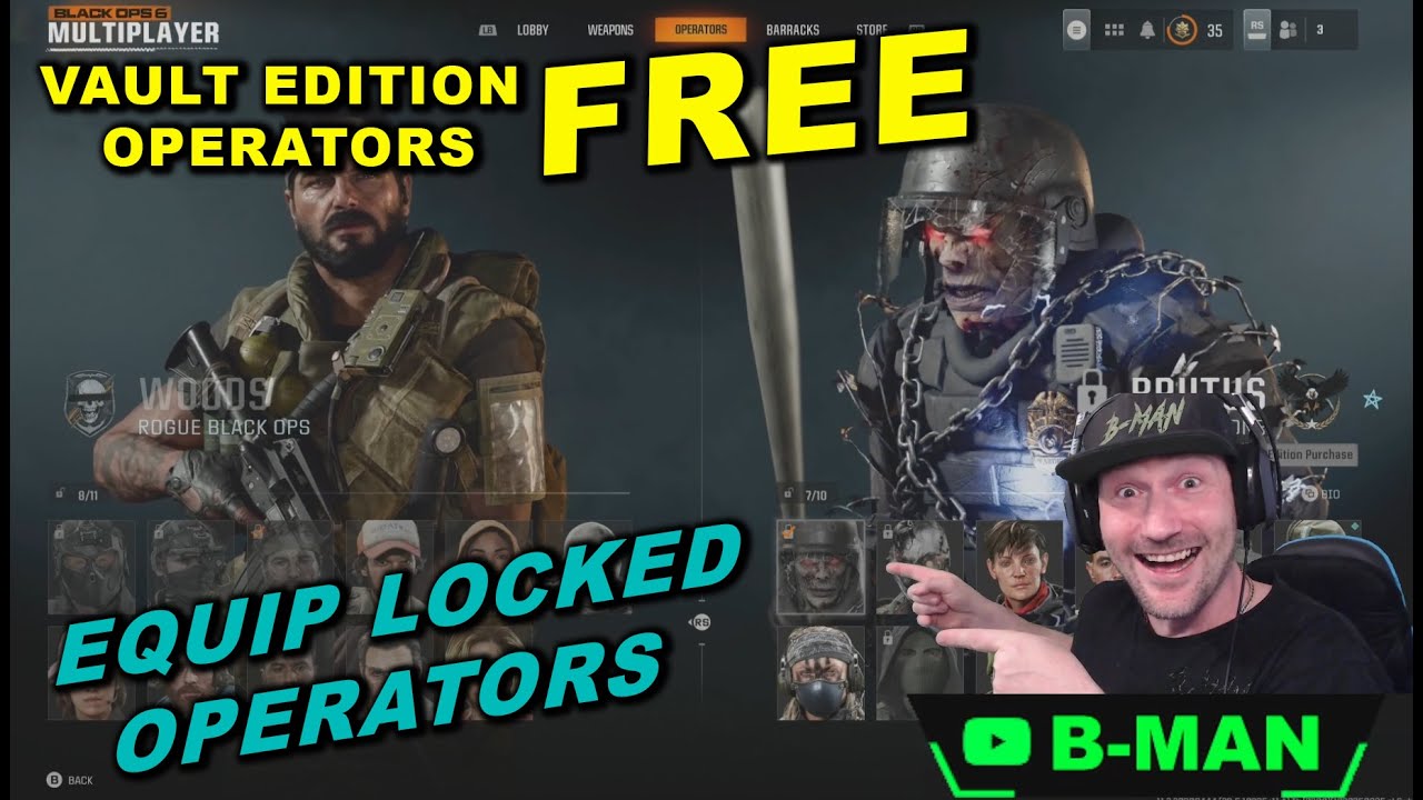 BO6 Glitch: FREE VAULT EDITION OPERATORS: bo6 glitch to Equip locked operators glitch