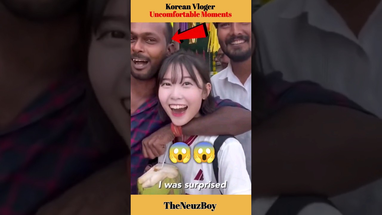 Korean Vlogger Kelly Uncomfortable moments in India 😱 #shorts #viral #kelly #korean #youtubeshorts