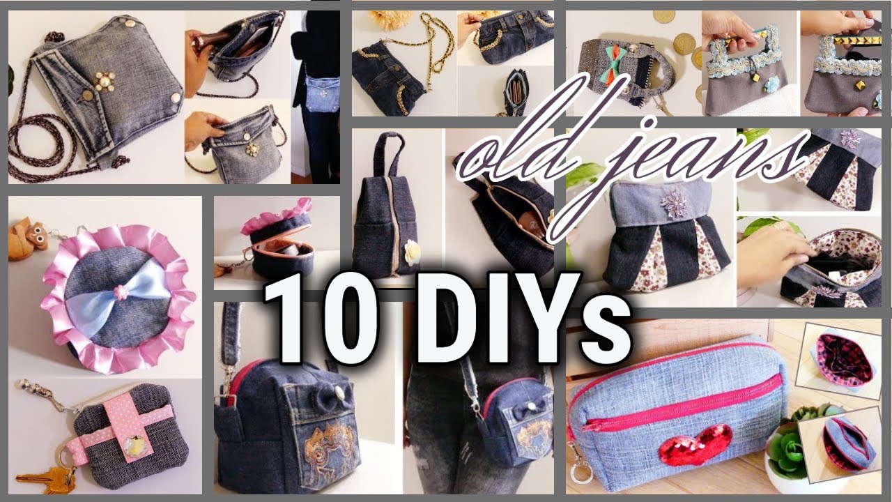 10 DIY Cute Small Denim Purses from Old Jeans   *Ire Heart Crafting