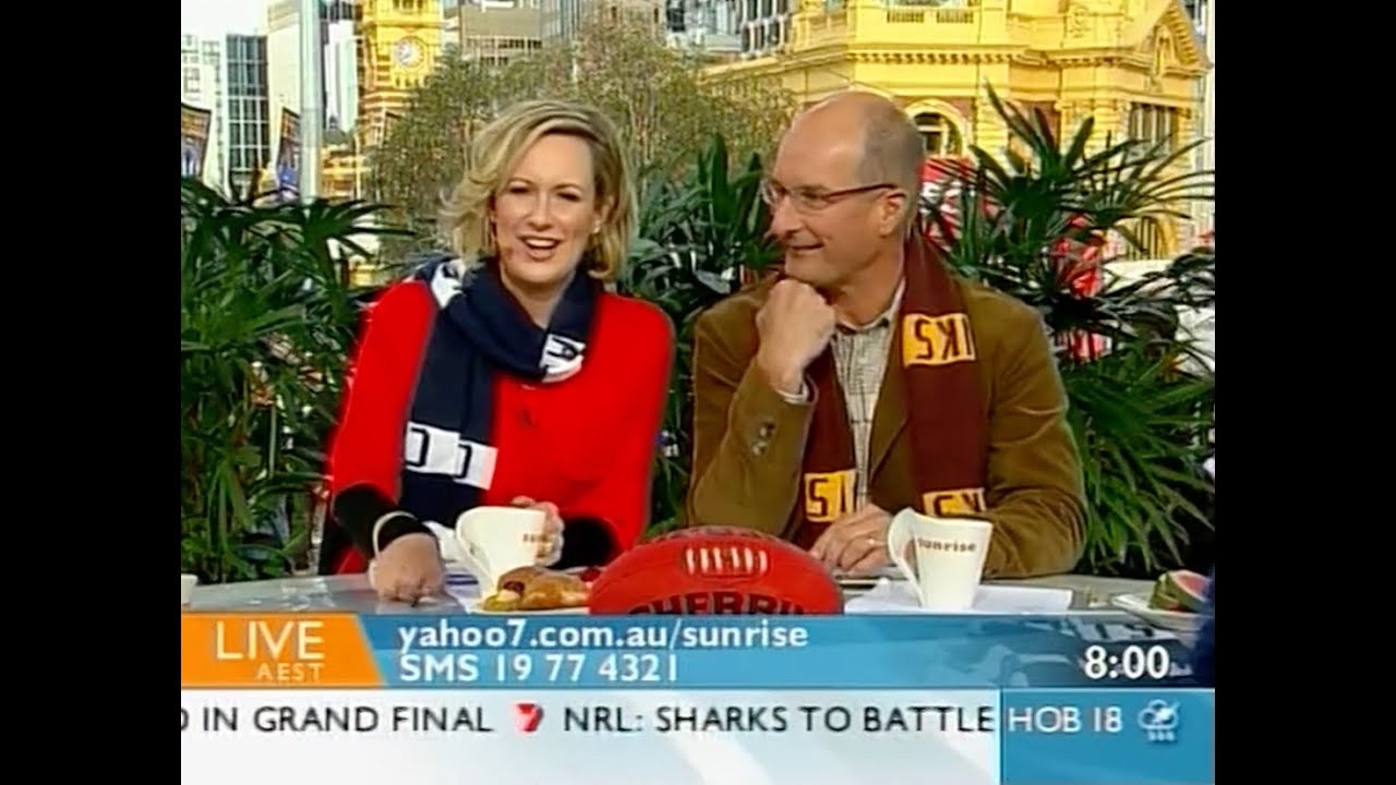 Morning of the 2008 Grand Final - Geelong v Hawthorn. Ch7 Sunrise, Morning Show segments