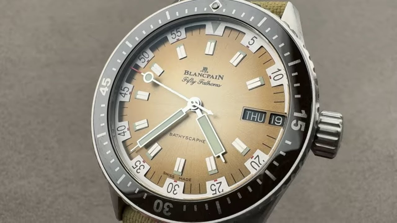 Blancpain Fifty Fathoms Bathyscaphe Day Date Desert Edition (50521146E52A) Blancpain Watch Review