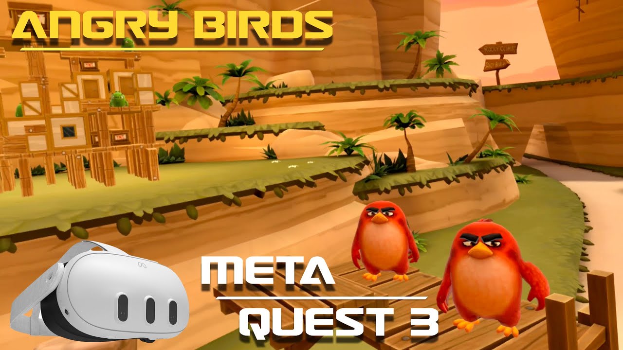ANGRY BIRDS. MY FIRST PLAY IN VR. META QUEST 3
