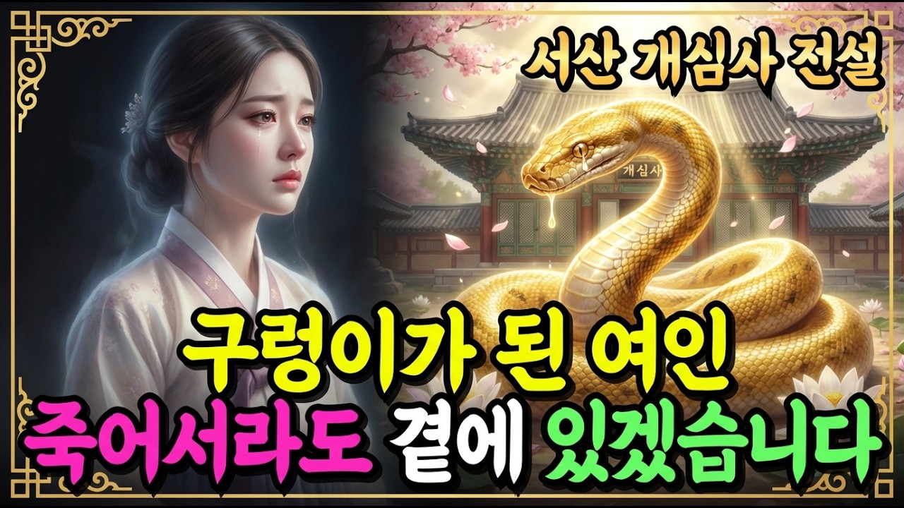 [불교이야기] 스님을 사랑하다 죽은 여인, 왜 구렁이가 되어 돌아왔을까?ㅣ서산 개심사 전설ㅣ자면서 듣는 불교이야기ㅣ불교소설