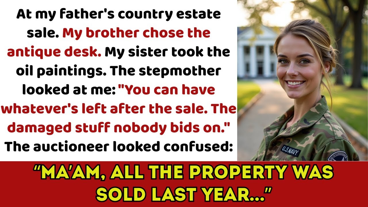 'Take the damaged stuff nobody bids on,' my stepmother said. Then the shoked auctioneer revealed...