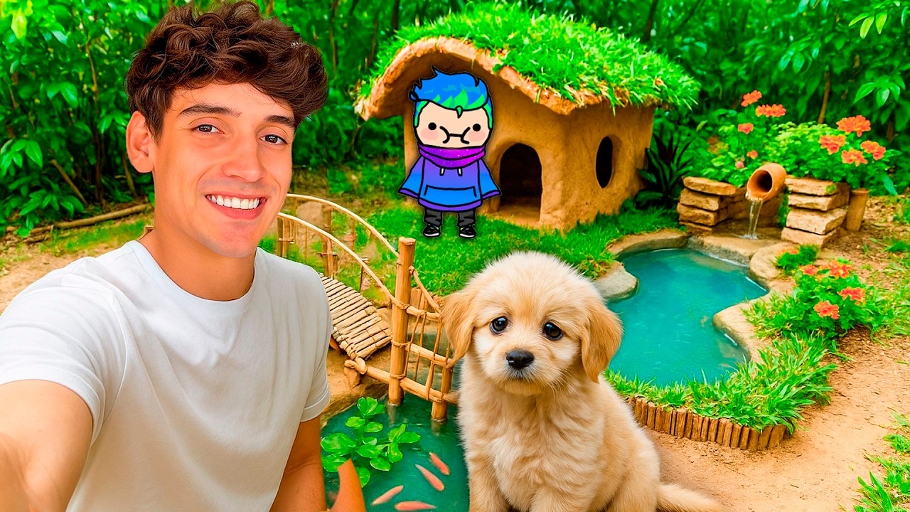 🩸Rescaté un Perro de la calle y le Construí una Casa de Barro🩸/ Carlos Infinito REACCIONA BrunoyJoel