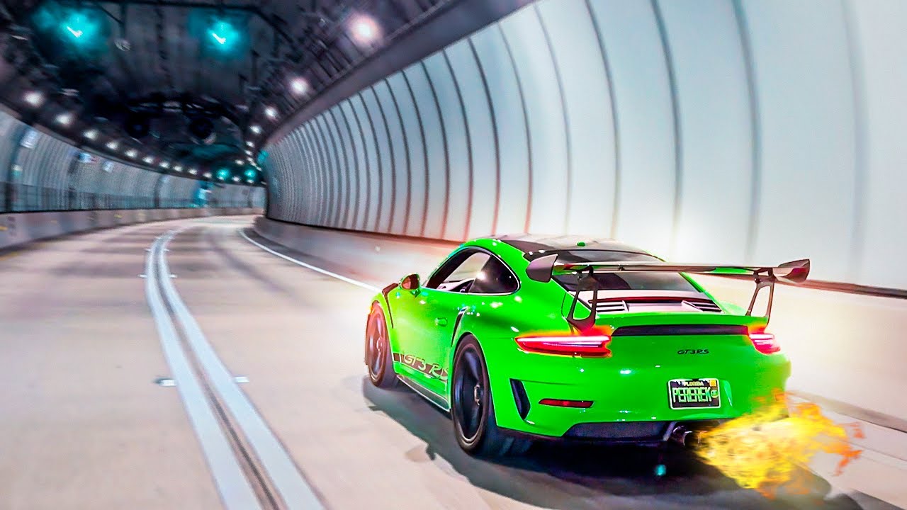 DERRUBANDO O TÚNEL DE PORSCHE GT3RS ( DEU POLÍCIA )