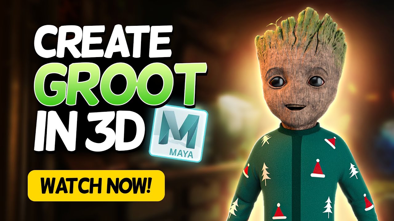 Как создать модель Грута в Maya | Учебное пособие по 3D-дизайну персонажей с помощью Zbrush и Sub...