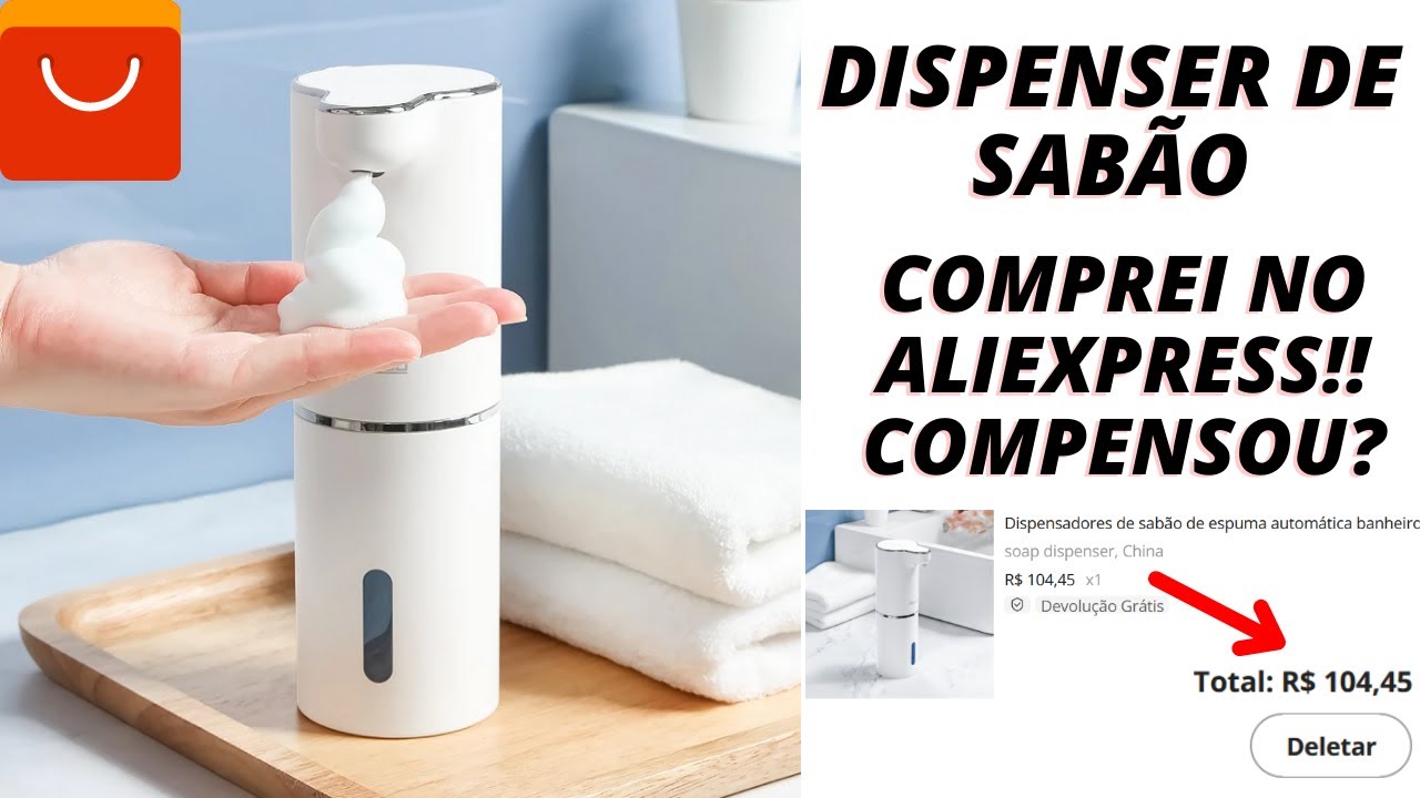 Dispenser de Sabão Automático barato - Comprei no Aliexpress e é melhor do que Xiaomi