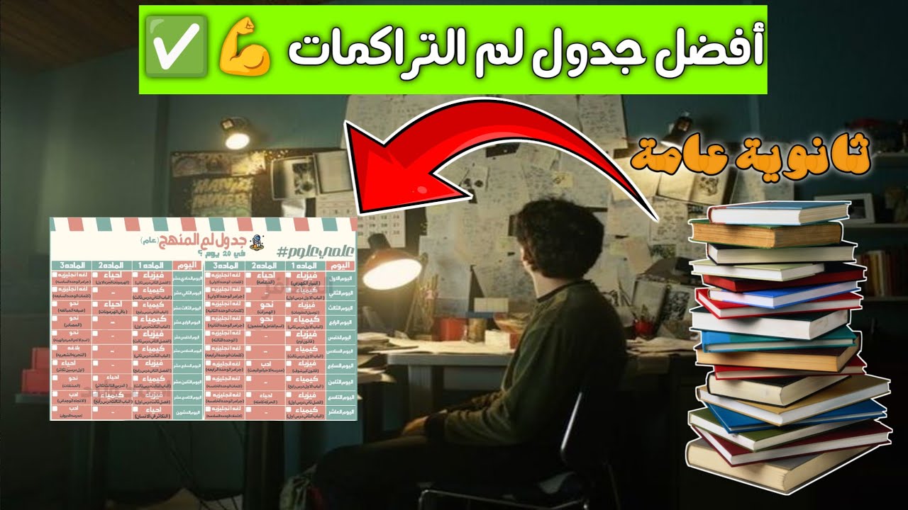 أقوى جدول لم تراكمات المنهج في 20 يوم 💪 بانتظام مذاكرة القديم مع الجديد ✅ #ثانوية_عامة2026 