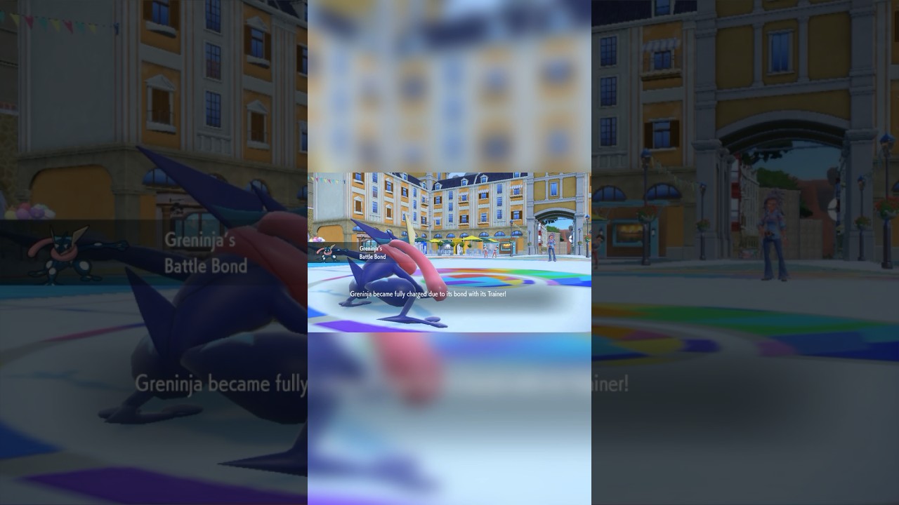 Battle Bond/Ash Greninja In #pokemonscarletandviolet #pokemon #greninja #shorts #viral