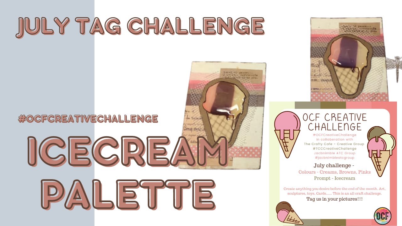 July OCF creative challenge & ATC swap - Icecream #OCFcreativechallenge