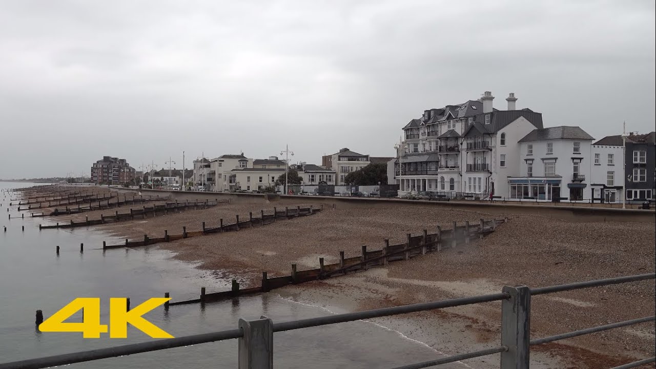 Bognor Regis Walk: Town Centre & Beach【4K】