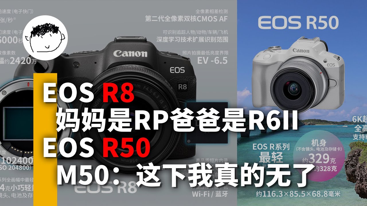 【2023年的入门全画幅和半画幅】EOS RP升级EOS R8 / APS-C M50 升级 EOS R50