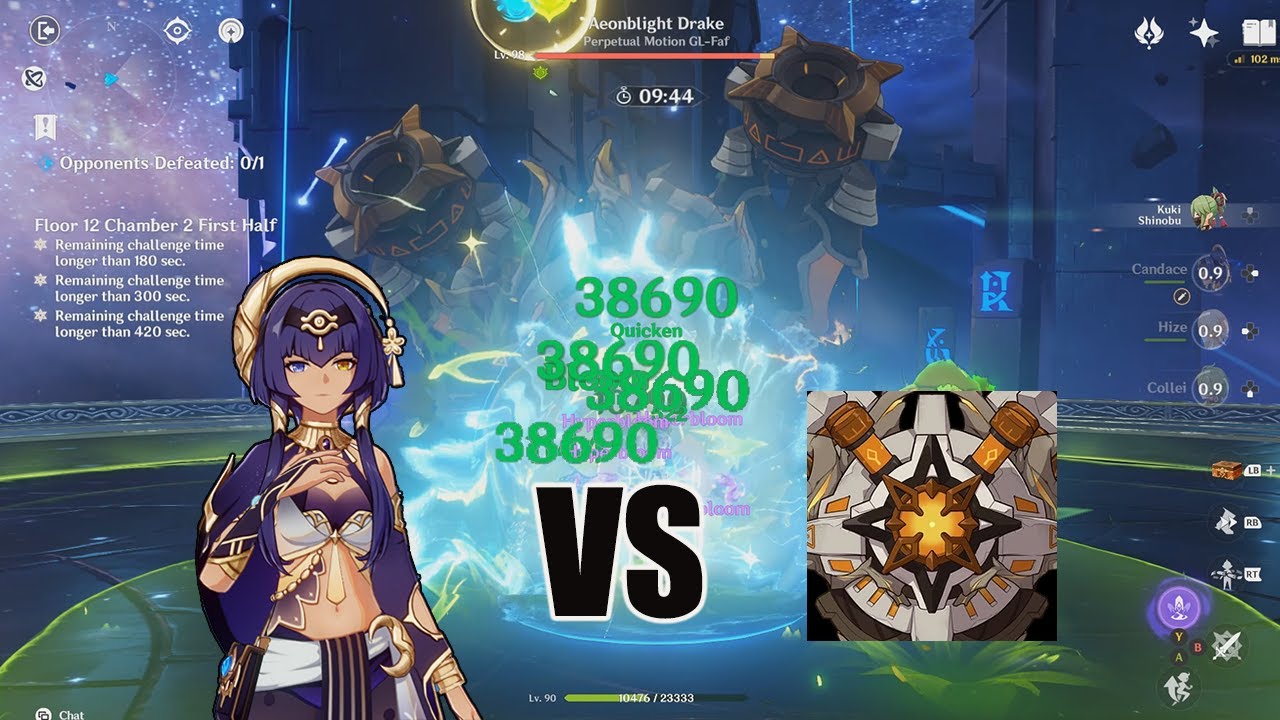 Candace F2P friendly hyperbloom VS Abyss  Aeonblight - Genshin impact