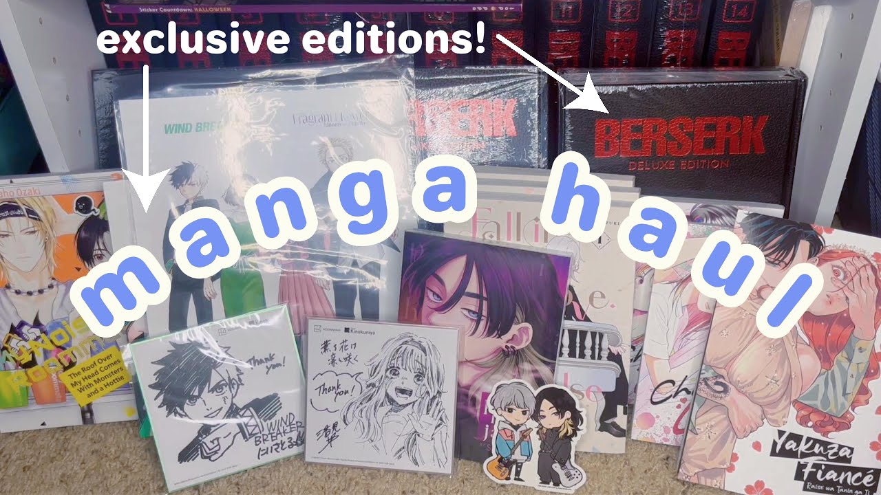 manga unboxing | exclusive art + haul 💫📦