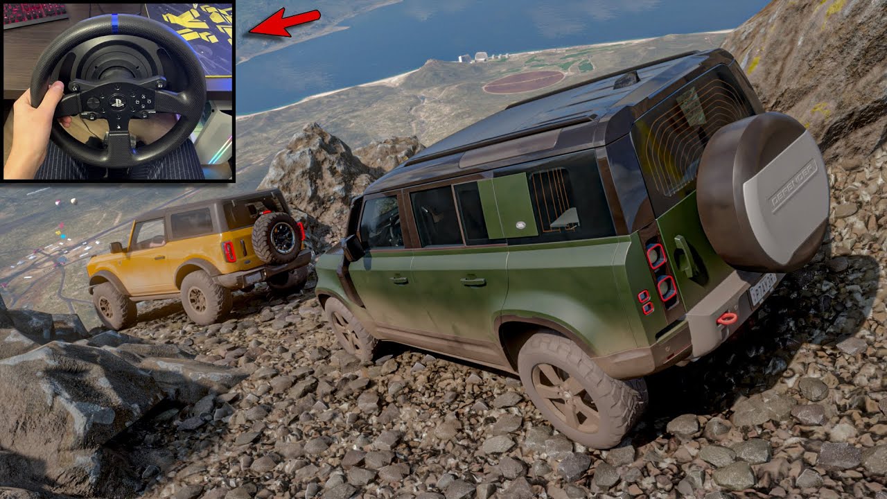 Realistic Offroad CONVOY Land Rover Defender - Forza Horizon 5 (Steering Wheel + Shifter) Gameplay