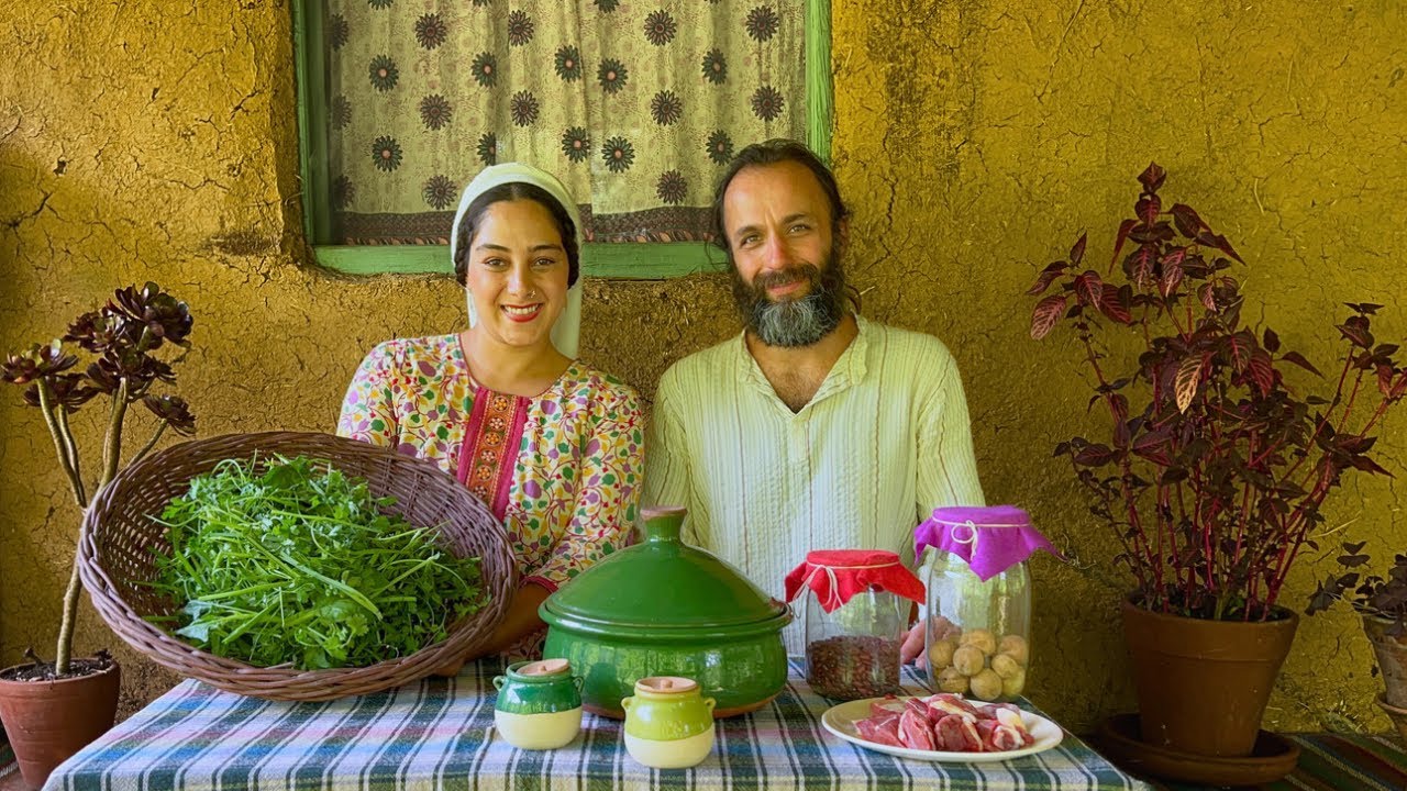 Tasty Traditions: How We Make Ghormeh Sabzi | Village life in Iran, Gilan