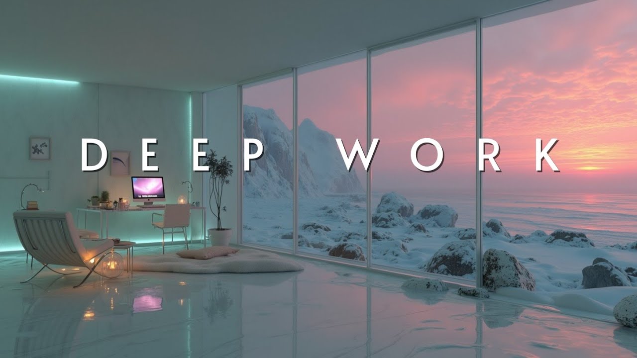 Neon Flow Winter Cyberpunk Music Глубокая Концентрация, Релакс, Sci-Fi Учебные Вибрации