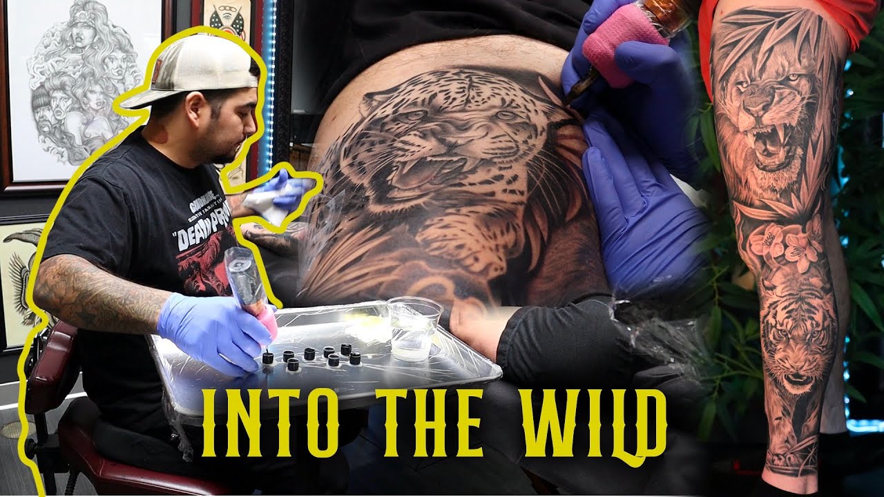 Into The Wild | Jungle Themed Leg Sleeve | Tattoo Video