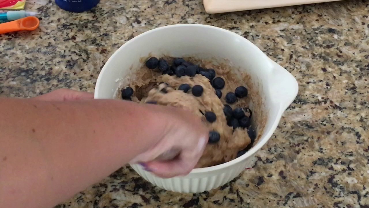 Blueberry Banana Greek Yogurt Muffins