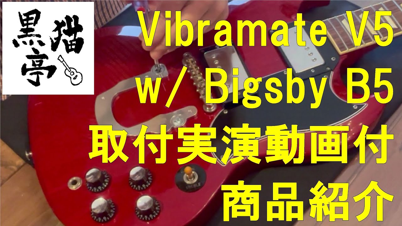 黒猫亭の在庫ご紹介「Vibramate V5 C Short w/ Bigsby B5P String-Thru （取付実演あり）」