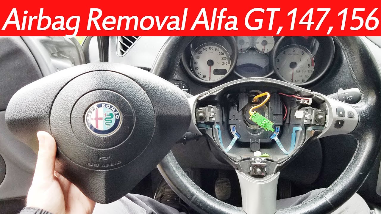 How to Remove Driver's Airbag on Alfa Romeo GT, 147, 156, Driver's Airbag Removal