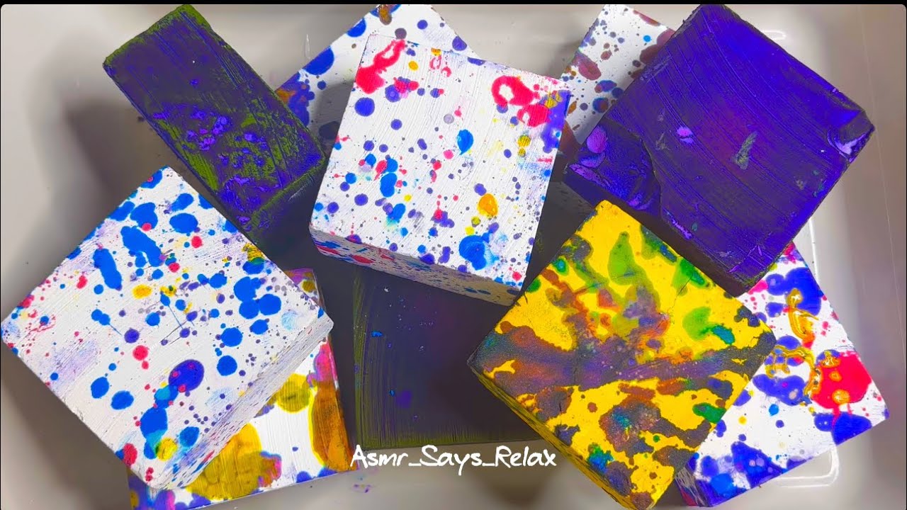 ASMR: Color Splatter and Purple dye on Nexo Gym Chalk