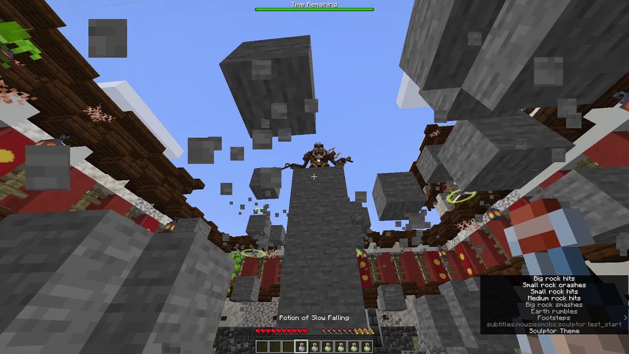 Tongbi, the Sculptor vs Jump Boost II + Slow Falling (Mowzie's Mobs, 1.20.1)
