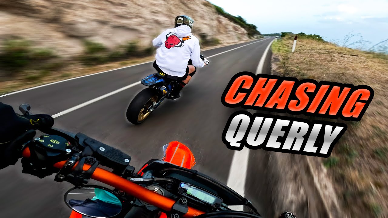 SUPERMOTO ON CLOSED MOUNTAIN ROAD  - RAW