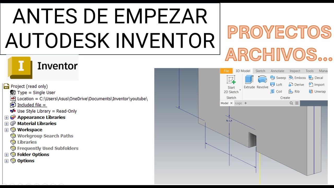 Cosas que debes saber si estas empezado en Autodesk Inventor o llevas poco tiempo - Crear proyectos.
