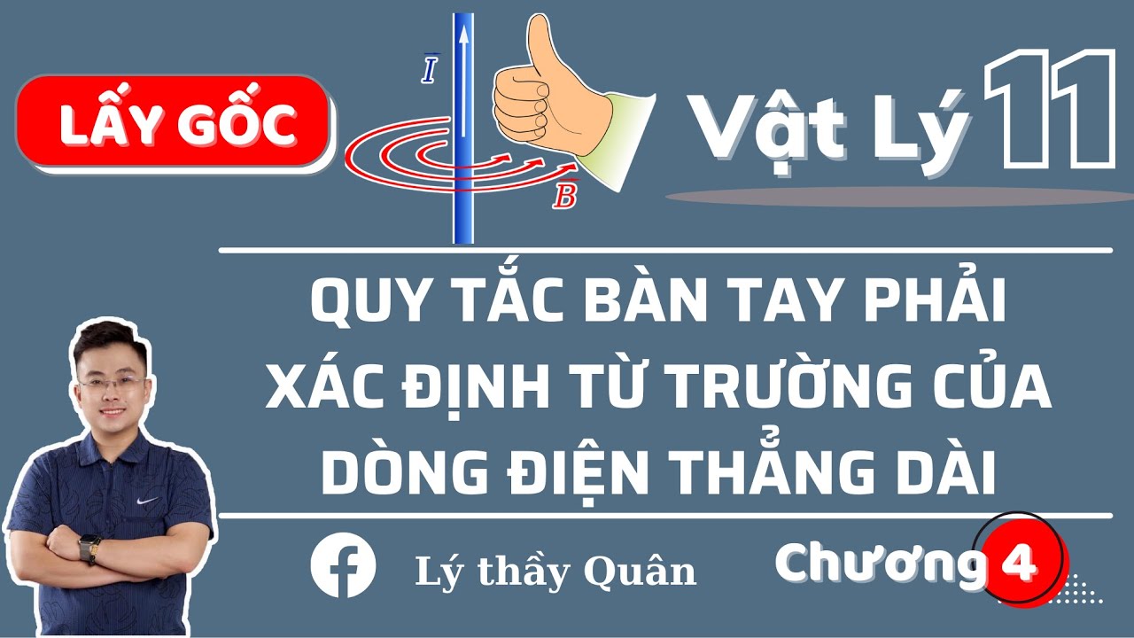 Từ Trường Của Dòng Điện Thằng Dài Vô Hạn_Quy Tắc Bàn Tay Phải II Lý Thầy Quân #lythayquan