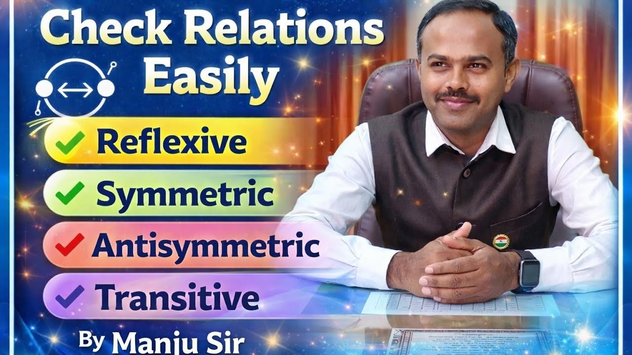 Relations Made Easy | Reflexive, Symmetric & Transitive | KCET & JEE Maths 