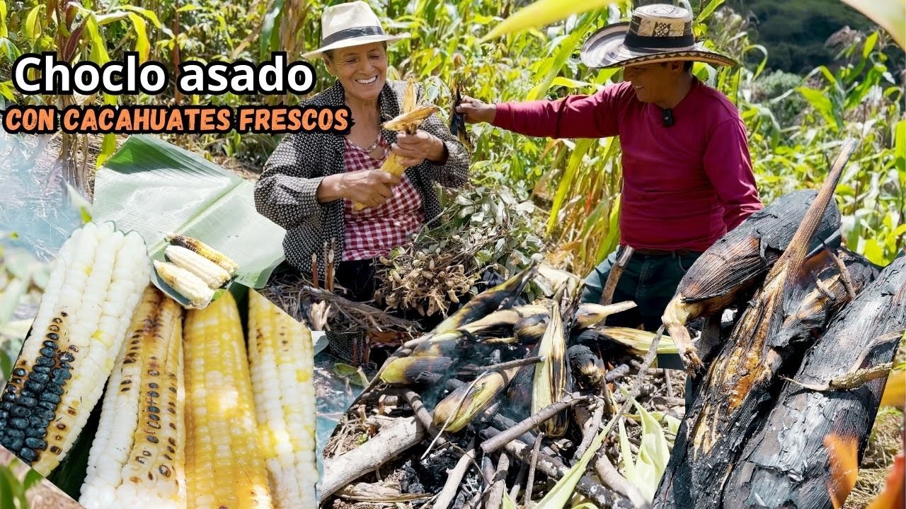 Asando CHOCLOS en la chacra como los viejos  Tiempos 🌽🧑🏽‍🌾