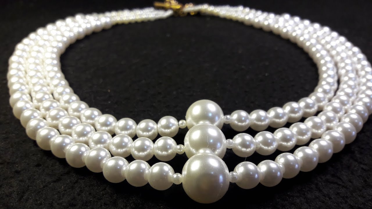 Hermoso y Elegante Collar de Perlas...Clase #75!!!