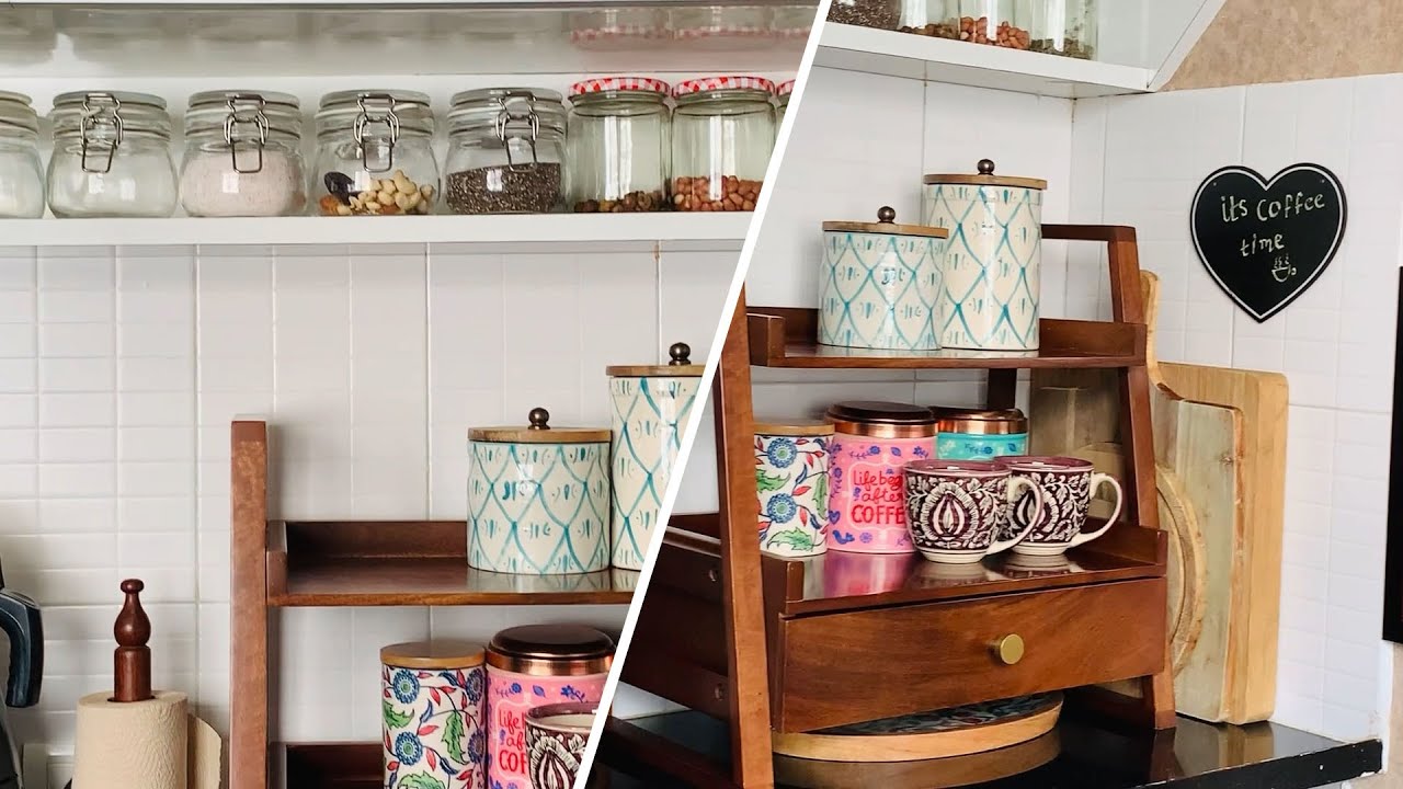 How i organise my kitchen | Small space kitchen ideas | Countertop ideas | Indian kitchen ideas