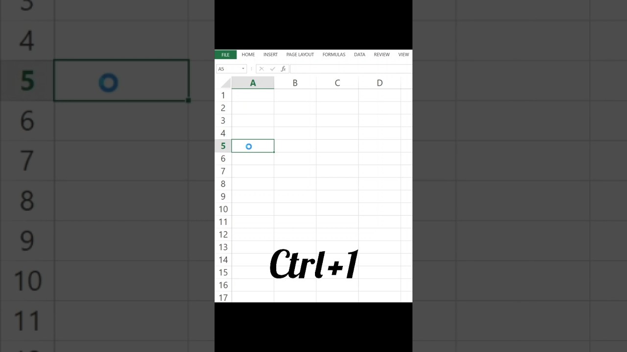 Shortcut to open Format Cells Dialog box in Excel 