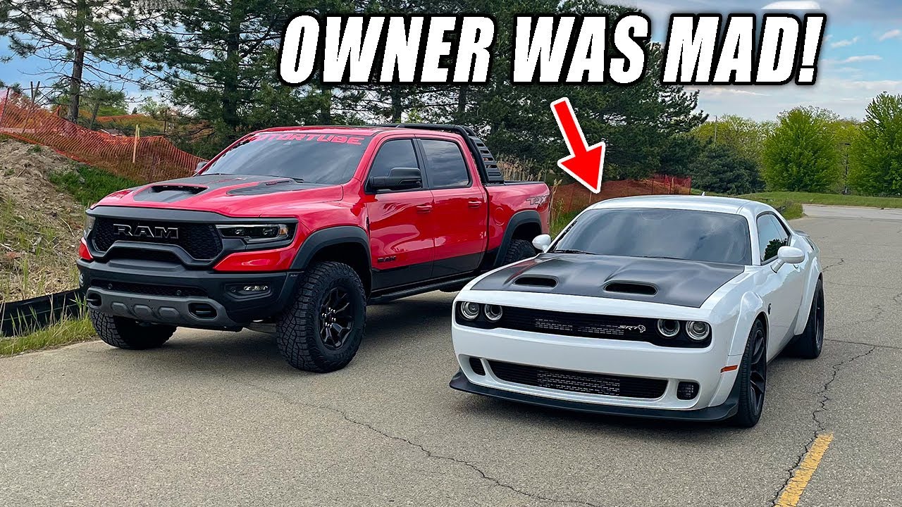 RAM TRX DESTROYS HELLCAT REDEYE!