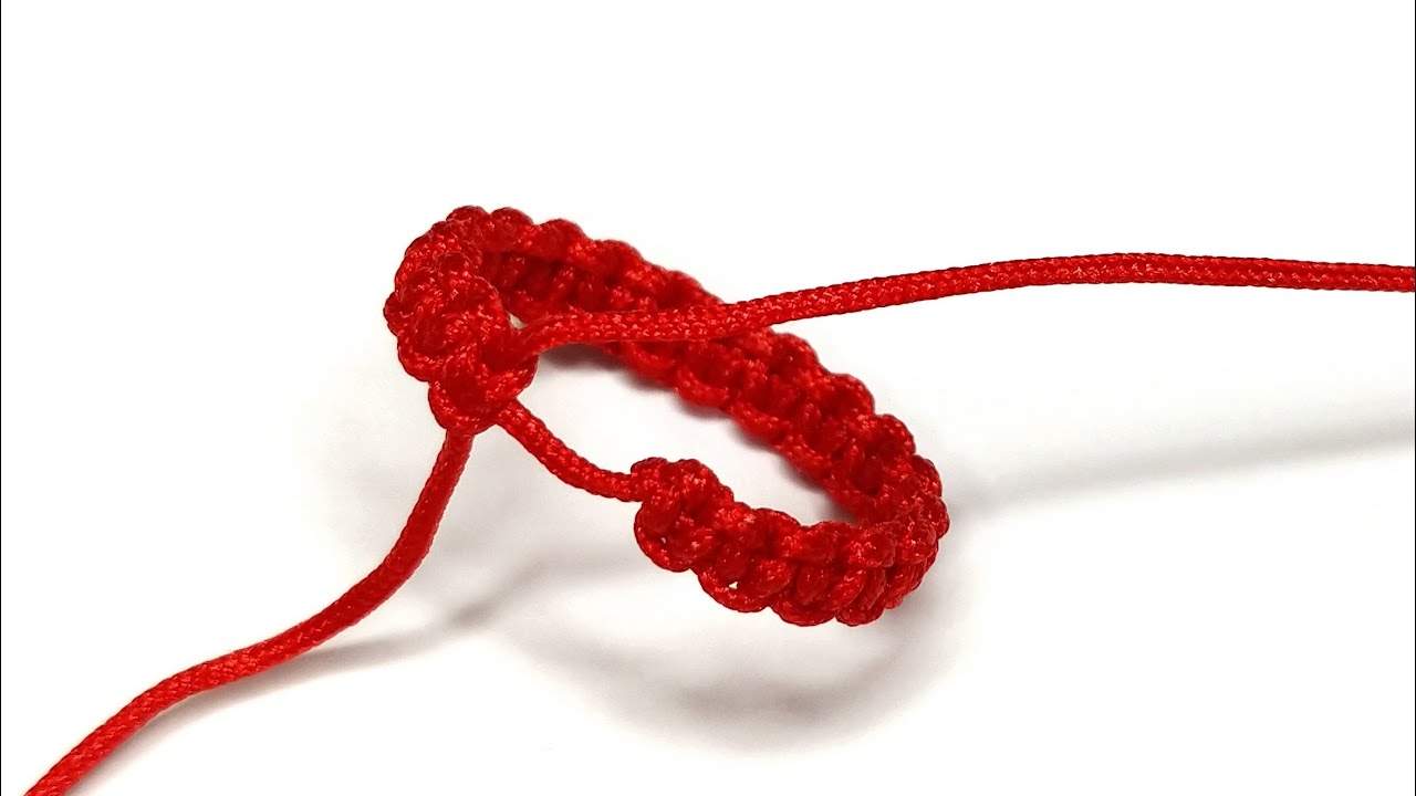 한 줄로 마크라메 매듭반지 만들기│평매듭 DIY Macrame Square Knot Ring