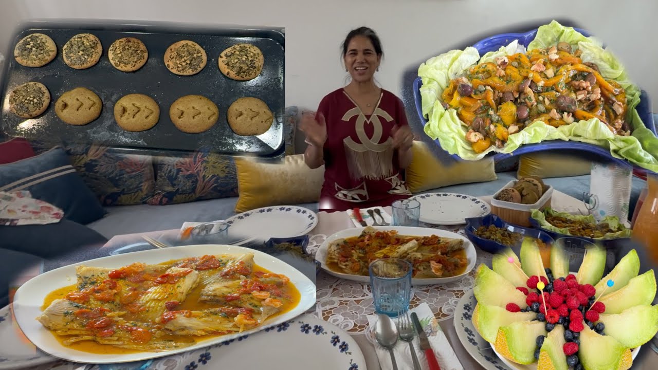 عراضة صيفية 🥰الرايةبالزعفران ومقبلات صيفية مرافقة مع عصيرات صحية موسمية