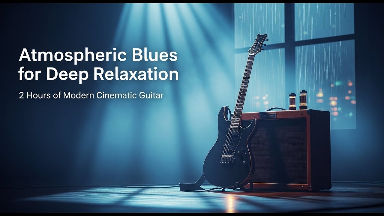 2 Hours Atmospheric Blues – Relaxing Cinematic Guitar Instrumental