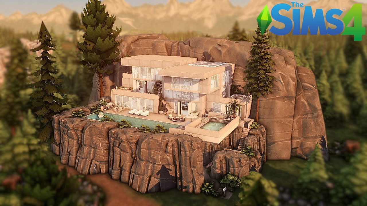 WEALTHY BACHELOR CLIFF HOUSE || The Sims 4 Stop Motion