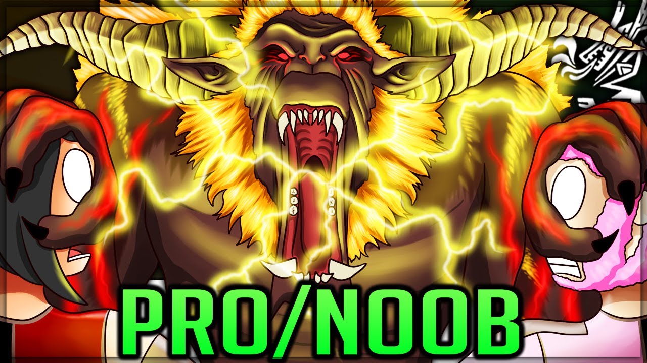NAKED BEFORE THE GOLDEN GOD - Pro and Noob VS Monster Hunter World Iceborne! #proandnoob