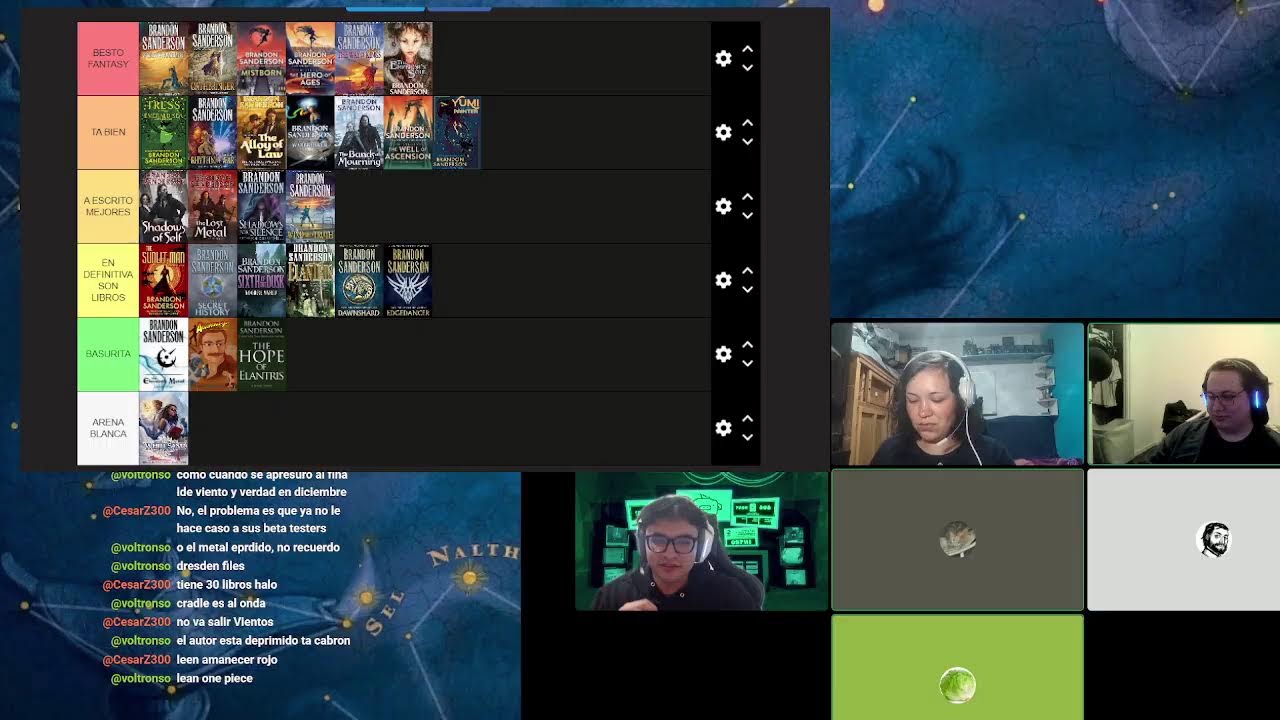 TIER LIST DEL COSMERE | EL AUTOR MAS SOBREVALORADO DEL SIGLO XXI