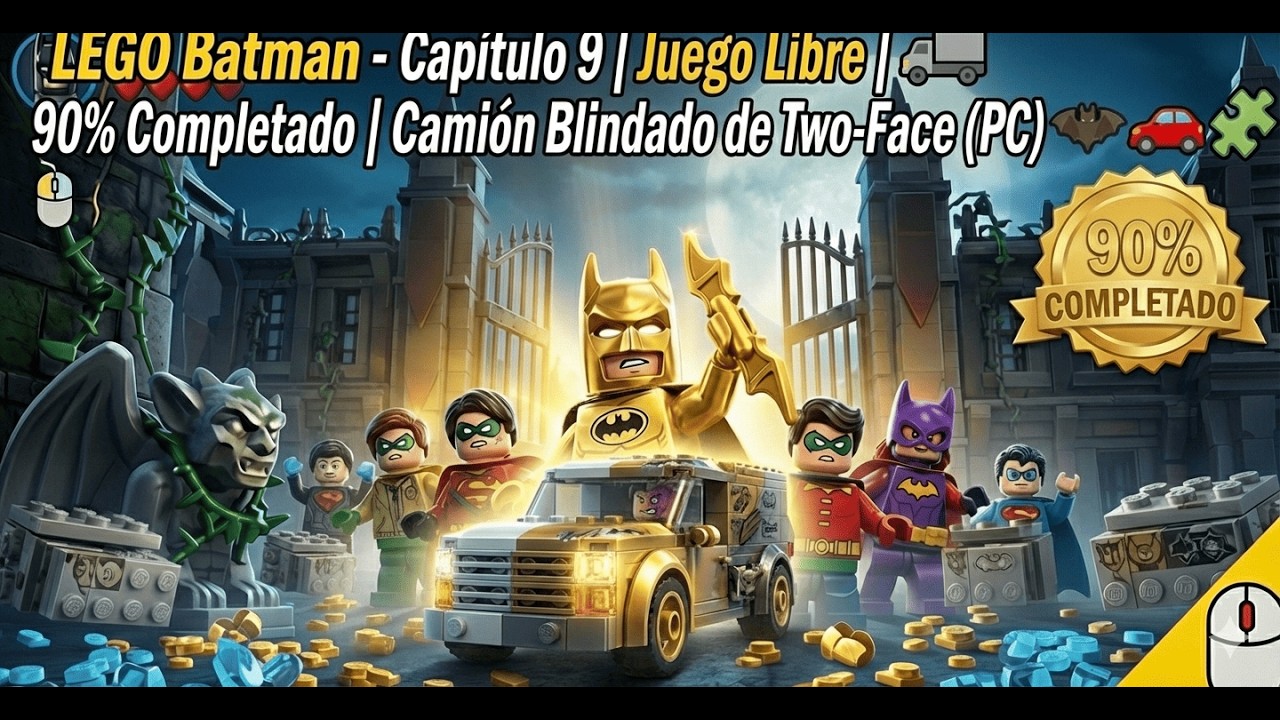 🎮 LEGO Batman – Capítulo 9 | Juego Libre | 90% Completado | Camión Blindado de Two-Face (PC) 🦇🚛🧩