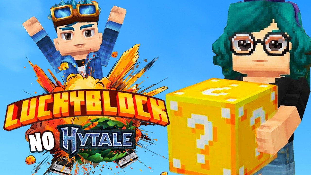 O DESAFIO DE LUCKY BLOCK ESTÁ DE VOLTA?! | Lucky Block no Hytale