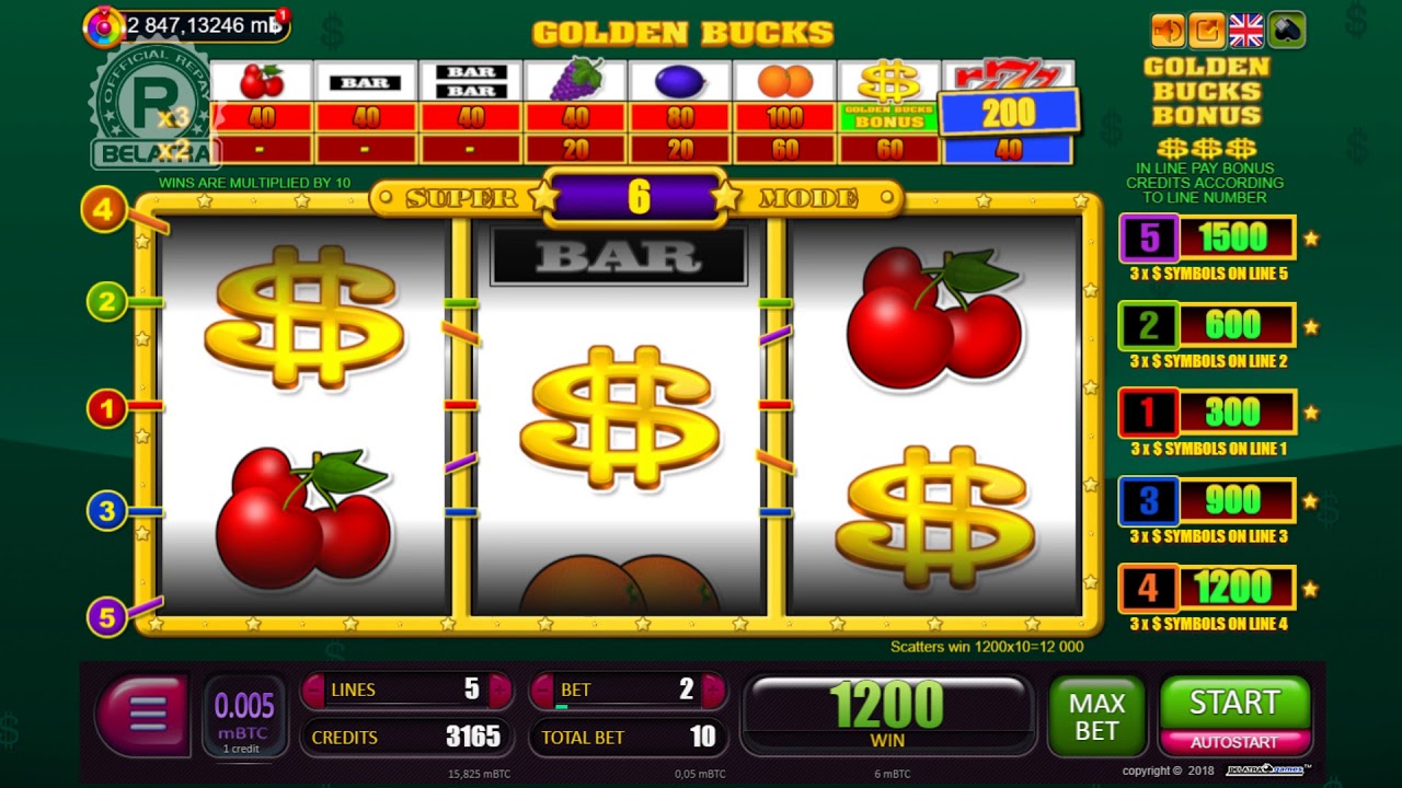 12 000 кредитов - супер выигрыш в онлайн казино ★ Игровой автомат GOLDEN BUCKS от Белатры