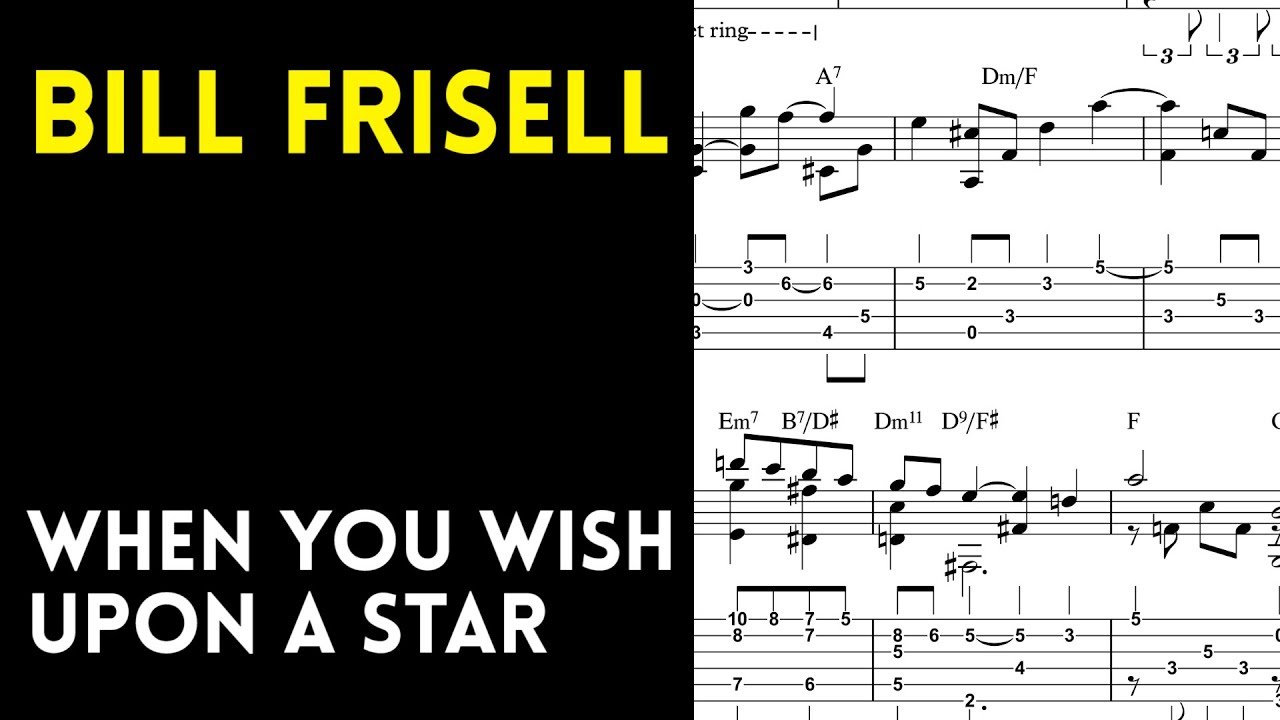 Bill Frisell Transcription - When You Wish Upon A Star Guitar