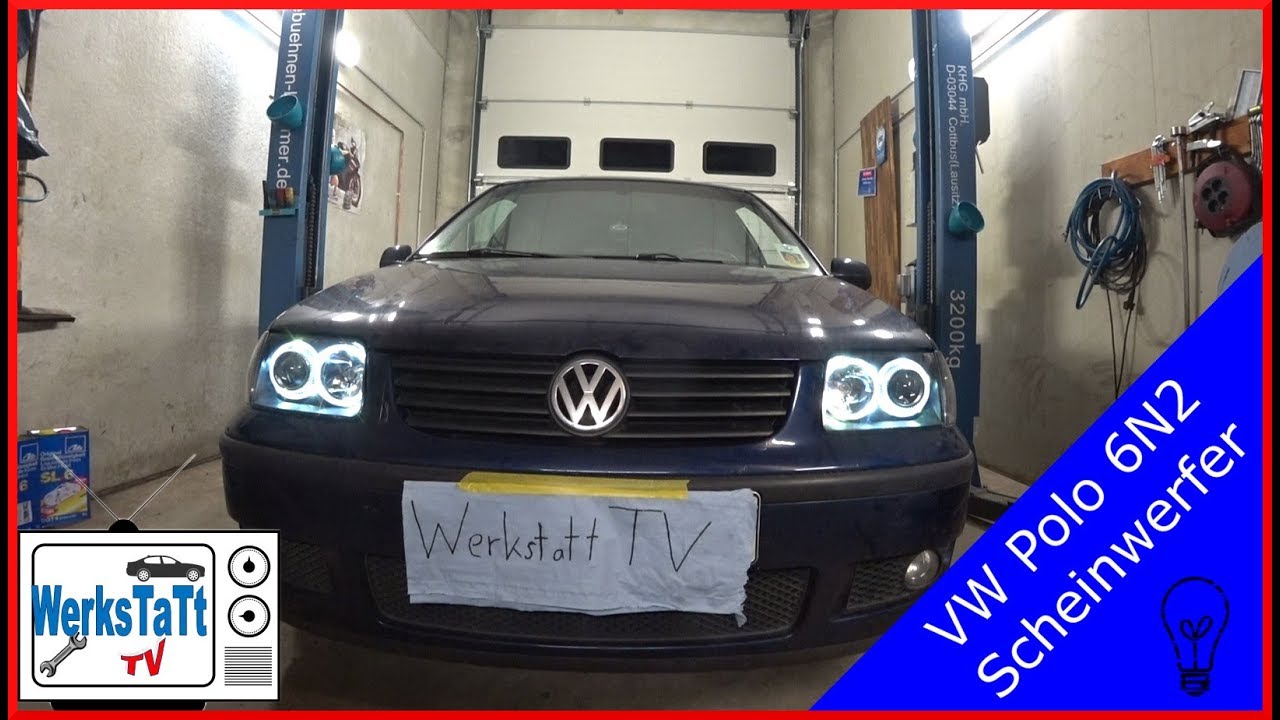 ►VW Polo 6N2◄ Scheinwerfer tauschen !ANGEL-EYES! ◢WERKSTATT-TV◣