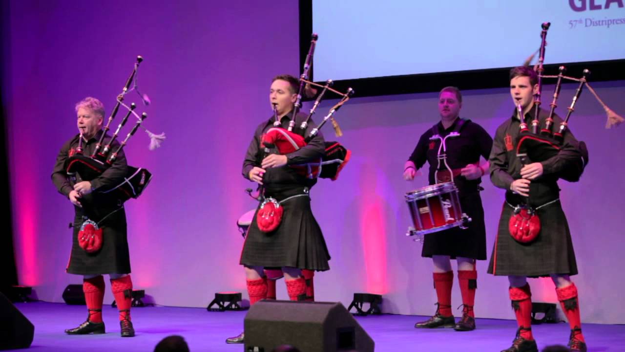 The Red Hot Chilli Pipers Performing Live at the Distripress 57 Congress, Glasgow 2012