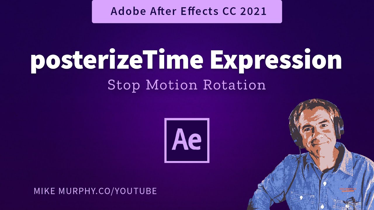 After Effects CC: выражение posterizeTime (свойство вращения)